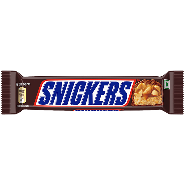 Snickers Peanut Filled Chocolate Bar, 20 g