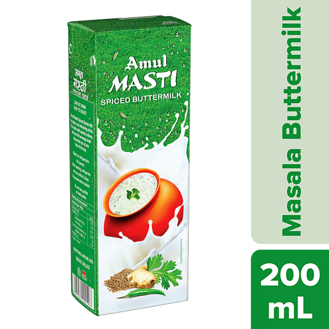 Amul Spiced Buttermilk, 200 ml Carton