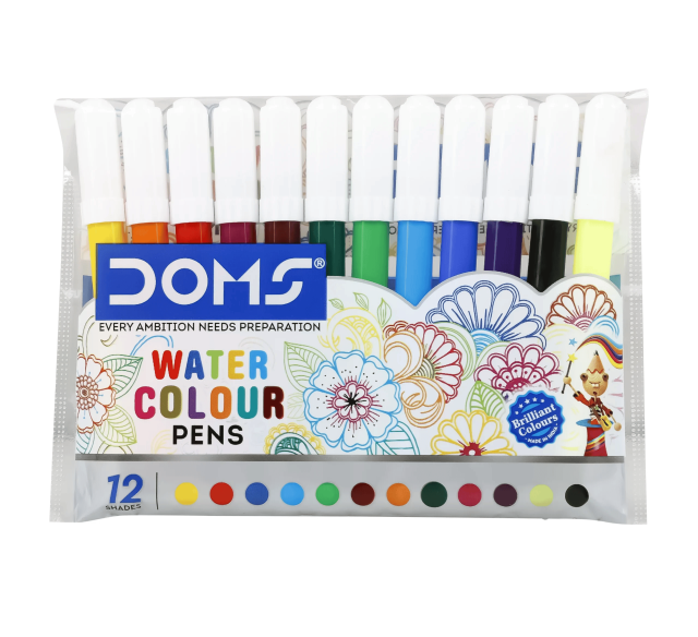 DOMS Watercolour Sketch Pens | 12 Assorted Shades