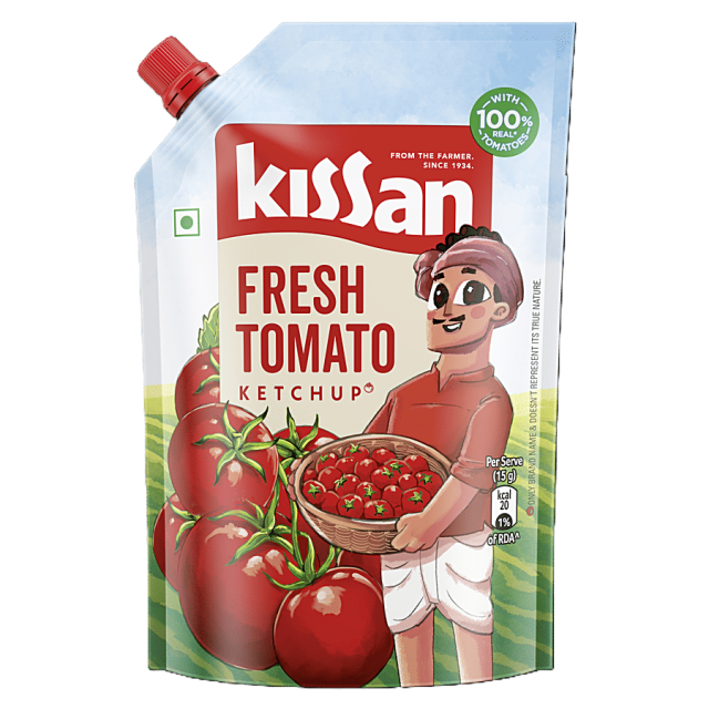 Kissan Fresh Tomato Ketchup, 435 g Pouch
