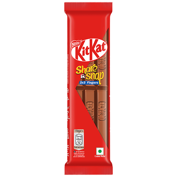 Nestle KitKat Share & Snap 2x3 Fingers Choco Coated Wafer Bars, 57 g
