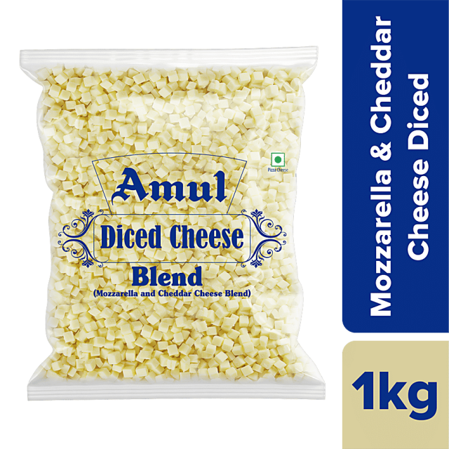 Amul Diced Cheese Blend, 1 kg Pouch