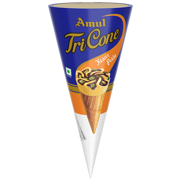 Amul Kesar Pista Tricone Ice Cream, 120 ml