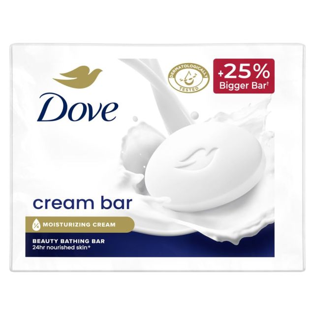 Dove Cream Beauty Bar - Soft, Smooth, Moisturised Skin, 3x75 g