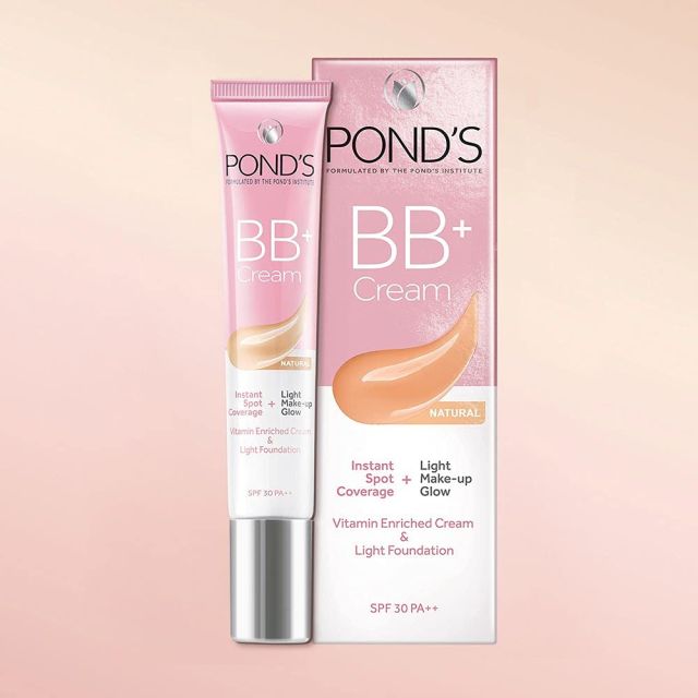 POND S BB+ Cream, Instant Spot Coverage + Light Make-up Glow, Natural 18g