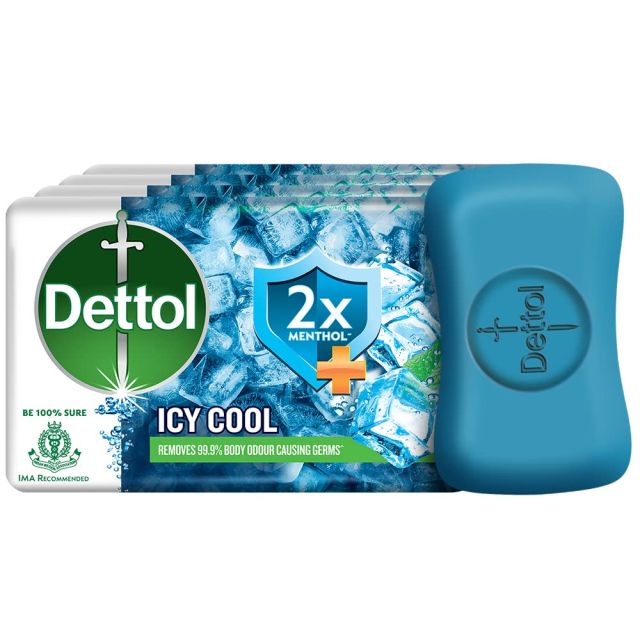 Dettol Cool with Crispy Menthol Soap 40g*4