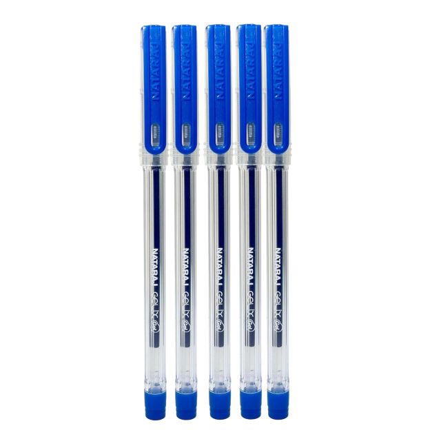 Nataraj Gelix Gel Pens - Pack of 5 pen, Blue