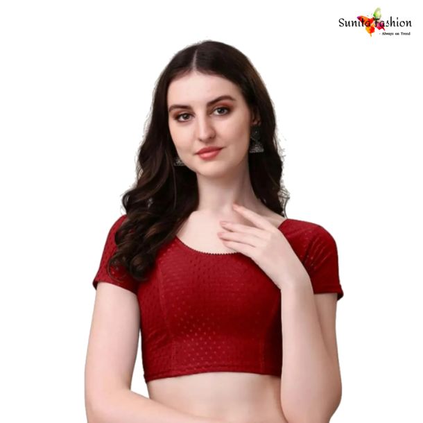 Women Blouse Under 49 (Maroon)