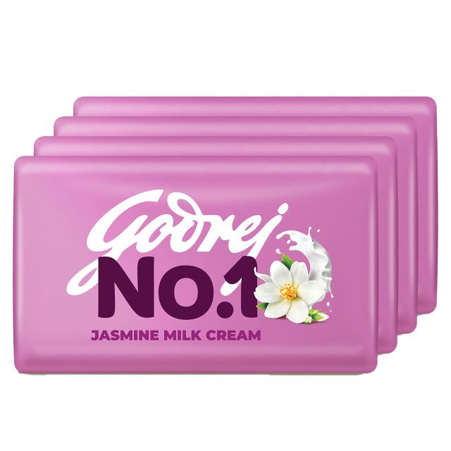 Godrej No.1 Bath Soap – Jasmine & Milk Cream (Buy 4 + Get 1)