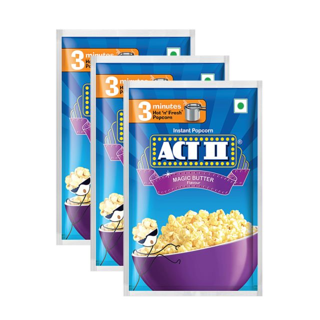 ACT II Magic Butter Instant Popcorn 3 Pack