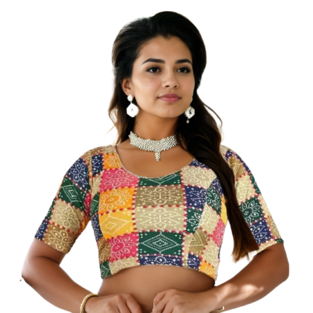 Readymade Designer Stylish Party Wear Chunri Blouse (Pack of 1)