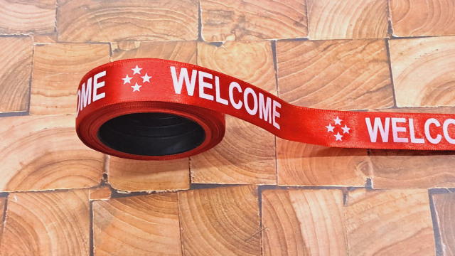 Welcome Ribbon for Wedding and Party (2.5 cm Wide 8 Meter Long)