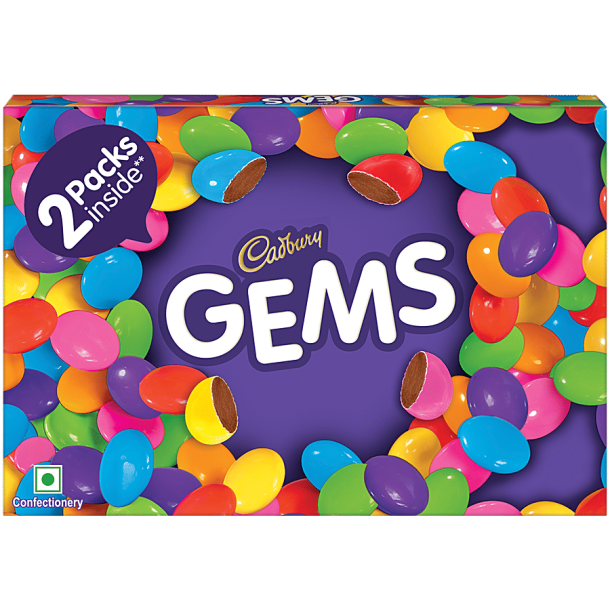 Cadbury Gems Chocolate Pack, 24.97 g (2 x 12.48 g)
