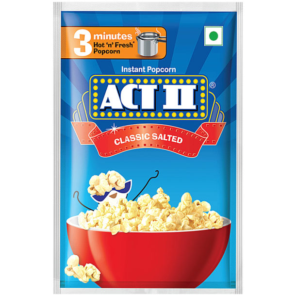 ACT II Classic Salted Instant Popcorn, 35 g