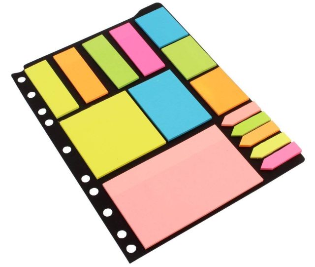 Sticky Notes – 375 Sheets Sticky Pad, Self-Adhesive Memo Pad Sticky Notes Bookmark Point It Marker Memo Sticker