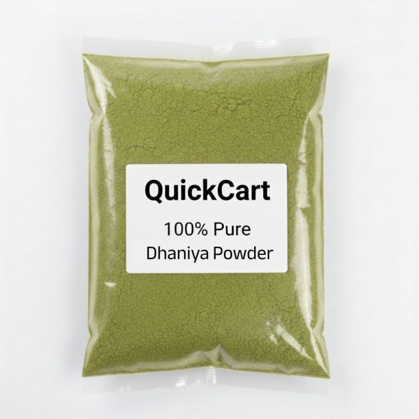 QuickCart 100% Pure Dhaniya Powder (Freshly Ground • Aromatic • FSSAI Certified)
