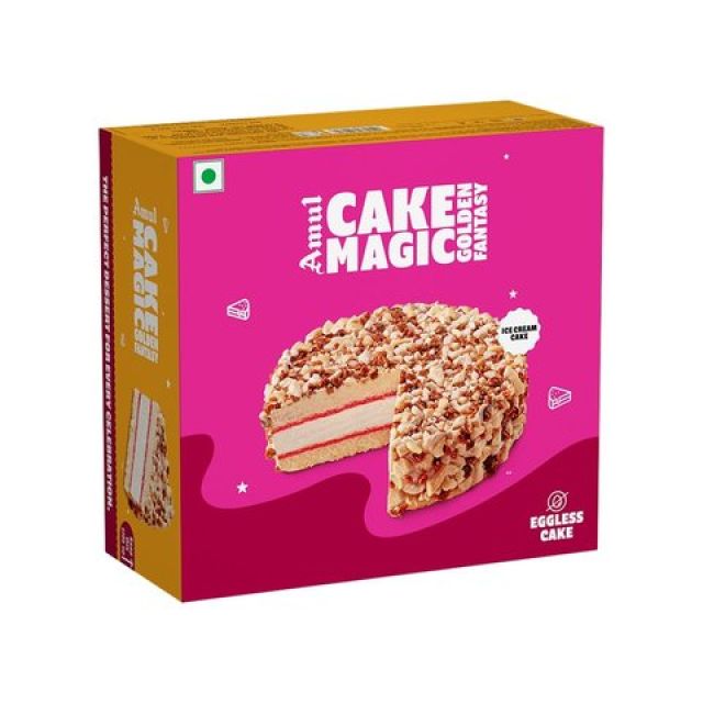 Amul Cake Magic Golden Fantasy Ice Cream Cake 500 ml